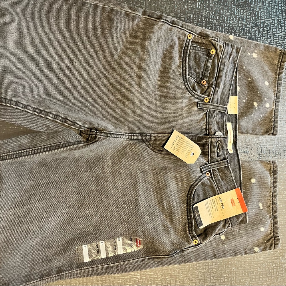 Levi's Gray Relaxed Fit Jeans with Distressed Details